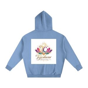 Blue Hoodie with Colorful Logo